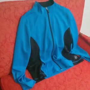 Like New Blue and Black Zip-Up Athletic Jacket